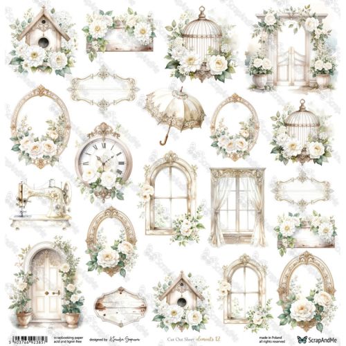 arkusz z elementami do wycinania ScrapAndMe - elements 12