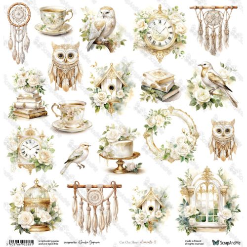 arkusz z elementami do wycinania ScrapAndMe - elements 5
