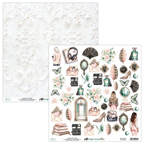 papier scrapbook Mintay Papers - lady's secret - arkusz z elementami