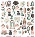 papier scrapbook Mintay Papers - lady's secret - arkusz z elementami