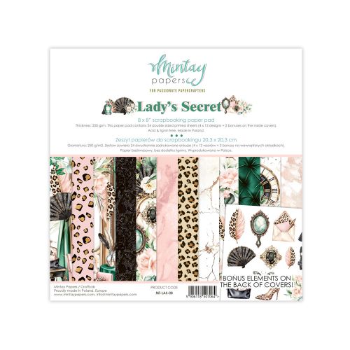 papier scrapbook Mintay Papers - lady's secret [zestaw 8"x8"]