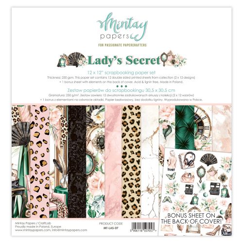 papier scrapbook Mintay Papers - lady's secret [zestaw 12"x12"]
