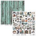 papier scrapbook Mintay Papers - man cave - arkusz z elementami