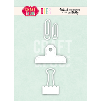 wykrojnik Craft&amp;You - clip set 2 by Magda / zestaw spinaczy 2 [CW387]
