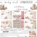 papier scrapbook Craft o'clock - baby girl universe [zestaw 8" x 8"]