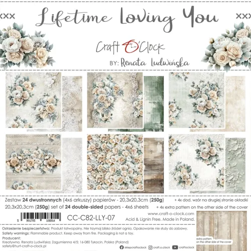 papier scrapbook Craft o'clock - lifetime loving you [zestaw 8" x 8"]
