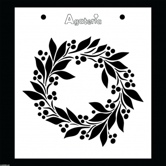 szablon Agateria - wianek bożonarodzeniowy
