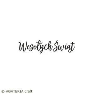 stempel polimerowy - napis: Wesołych Świąt
