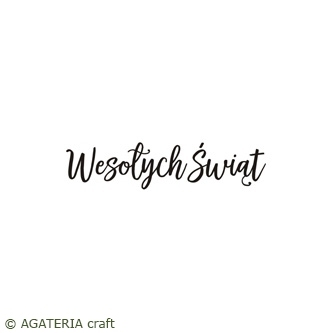stempel polimerowy - napis: Wesołych Świąt