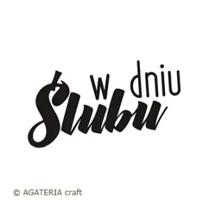 stempel polimerowy - napis: W dniu Ślubu