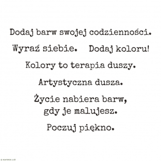 stempel polimerowy - napisy: kobiece Poczuj piękno