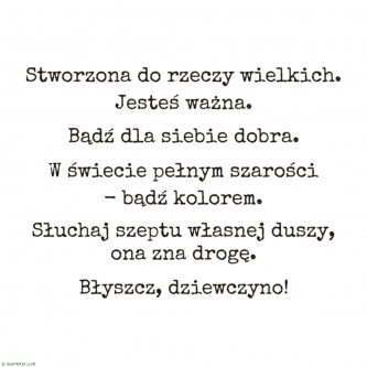 stempel polimerowy - napisy: kobiece Jesteś ważna