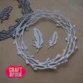 wykrojnik Craft&amp;You - willow wreath with feathers / wianek z piórkami [CW407]