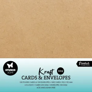 bazy kartkowe - Kraft 15x15 / 10 szt