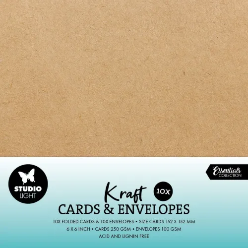 bazy kartkowe - Kraft 15x15 / 10 szt