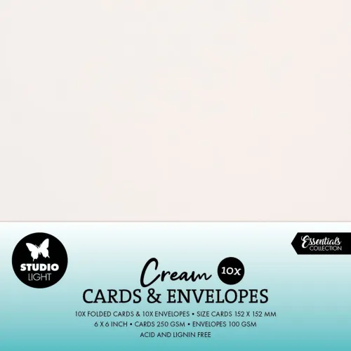 bazy kartkowe - Creme 15x15 / 10 szt