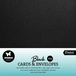 bazy kartkowe - Black 15x15 / 10 szt
