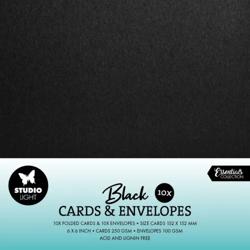 bazy kartkowe - Black 15x15 / 10 szt