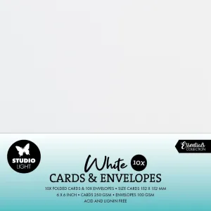 bazy kartkowe - White 15x15 / 10 szt