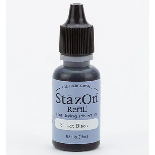 uzupełnienie tuszu StazOn opaque - refill black jet 15ml
