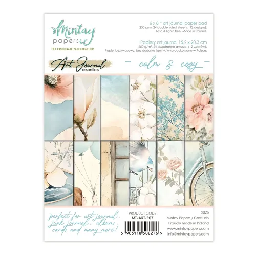 zeszyt papierów do scrapbookingu Mintay Art Journal 15x20 - calm &amp; cozy