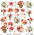 papier scrapbook Mintay Papers - summer highlands - arkusz z kwiatami