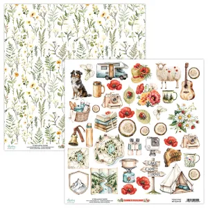 papier scrapbook Mintay Papers - summer highlands - arkusz z elementami
