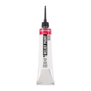 farba w konturówce Amsterdam Relief Paint 20 ml - white / biały 100