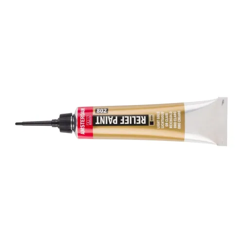 farba akrylowa w konturówce Amsterdam Relief Paint 20 ml - light gold / złoty 802