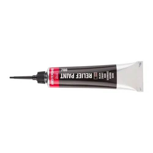 farba akrylowa w konturówce Amsterdam Relief Paint 20 ml - black / czarny 700