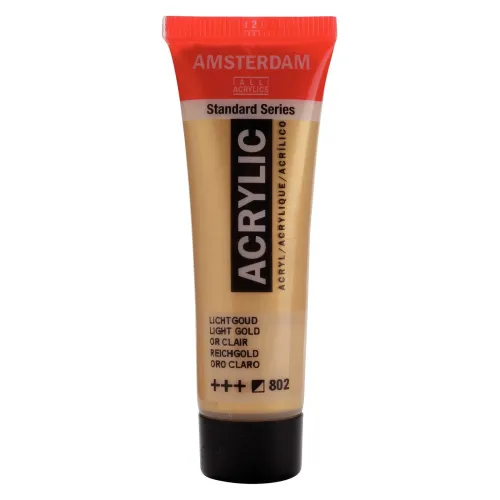 farba akrylowa Amsterdam Acrylic - Metallic 20 ml - light gold / złoty 802