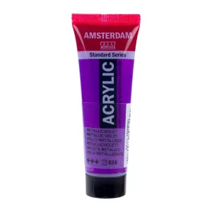 farba akrylowa Amsterdam Acrylic - Metallic 20 ml - metallic violet / fioletowy 835