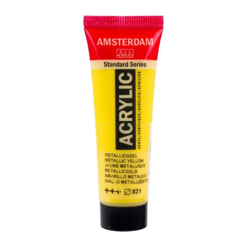 farba akrylowa Amsterdam Acrylic - Metallic 20 ml - metallic yellow / żółty 831