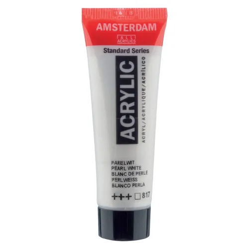 farba akrylowa Amsterdam Acrylic - Pearl 20 ml - pearl white / biały 817