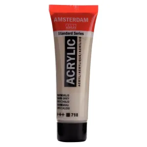 farba akrylowa Amsterdam Acrylic 20 ml - warm grey / szary 718