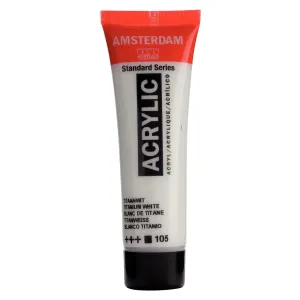 farba akrylowa Amsterdam Acrylic 20 ml - titanium white / biały 105