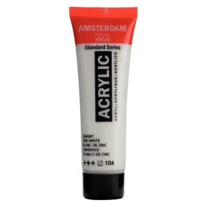 farba akrylowa Amsterdam Acrylic 20 ml - zinc white / biały 104