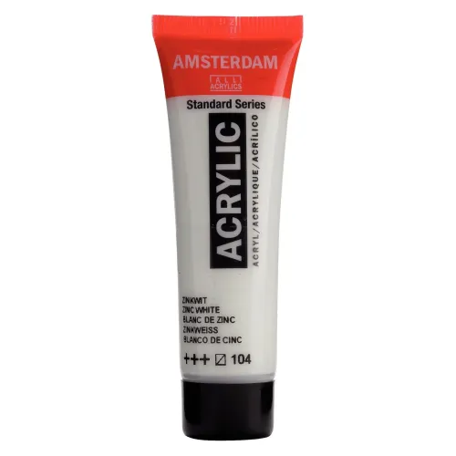 farba akrylowa Amsterdam Acrylic 20 ml - zinc white / biały 104