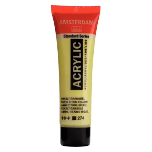 farba akrylowa Amsterdam Acrylic 20 ml - nickel titanium yellow / żółty 274