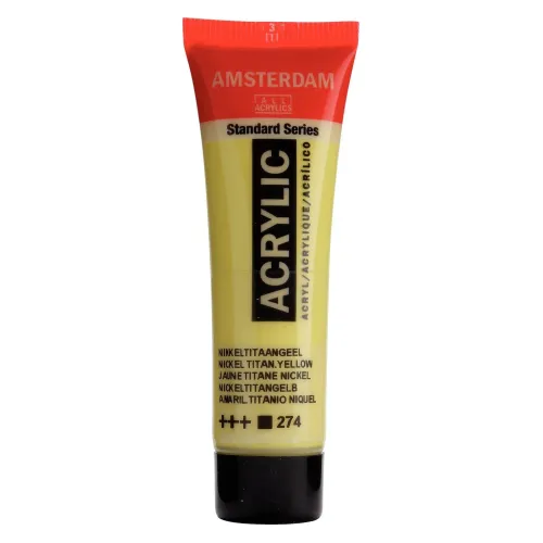 farba akrylowa Amsterdam Acrylic 20 ml - nickel titanium yellow / żółty 274