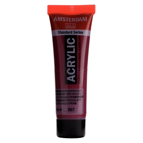 farba akrylowa Amsterdam Acrylic 20 ml - permanent red violet / czerwony 567