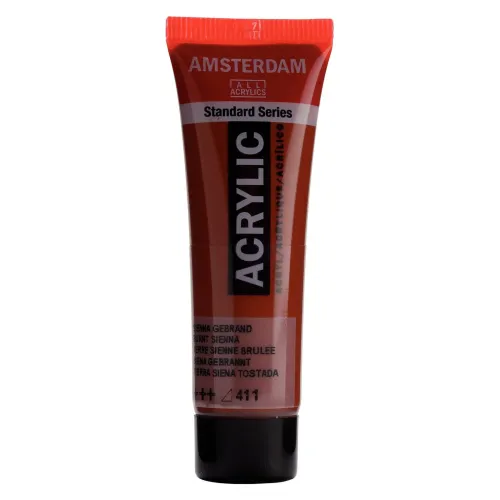 farba akrylowa Amsterdam Acrylic 20 ml - burnt sienna / brązowy 411