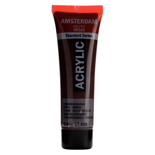farba akrylowa Amsterdam Acrylic 20 ml - burnt umber / brązowy 409