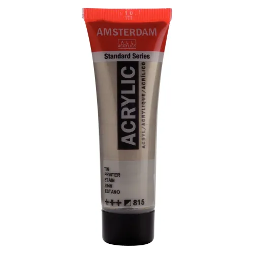 farba akrylowa Amsterdam Acrylic - Metalic 20 ml - pewter / srebny 815
