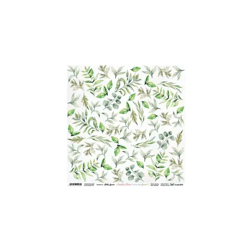 arkusz z elementami do wycinania ScrapAndMe - amidst the roses - leaves 2