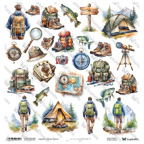 arkusz z elementami do wycinania ScrapAndMe - elements 8