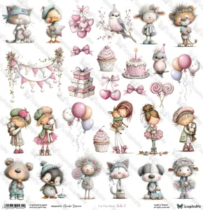 arkusz z elementami do wycinania ScrapAndMe - kids 2