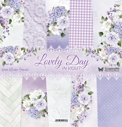 papier scrapbook ScrapAndMe - lovely day in violet [zestaw 12"x12"]