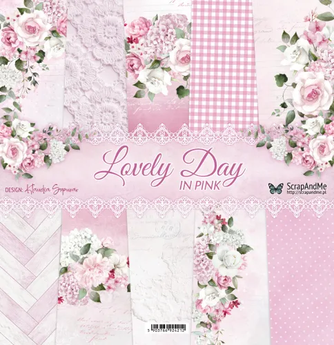 papier scrapbook ScrapAndMe - lovely day in pink [zestaw 12"x12"]
