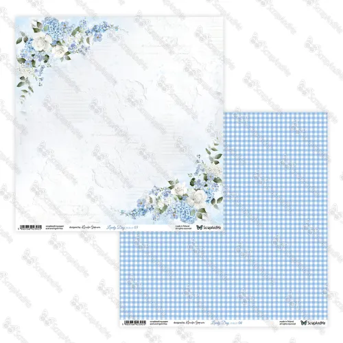 papier scrapbook ScrapAndMe - lovely day in blue - 03/04
